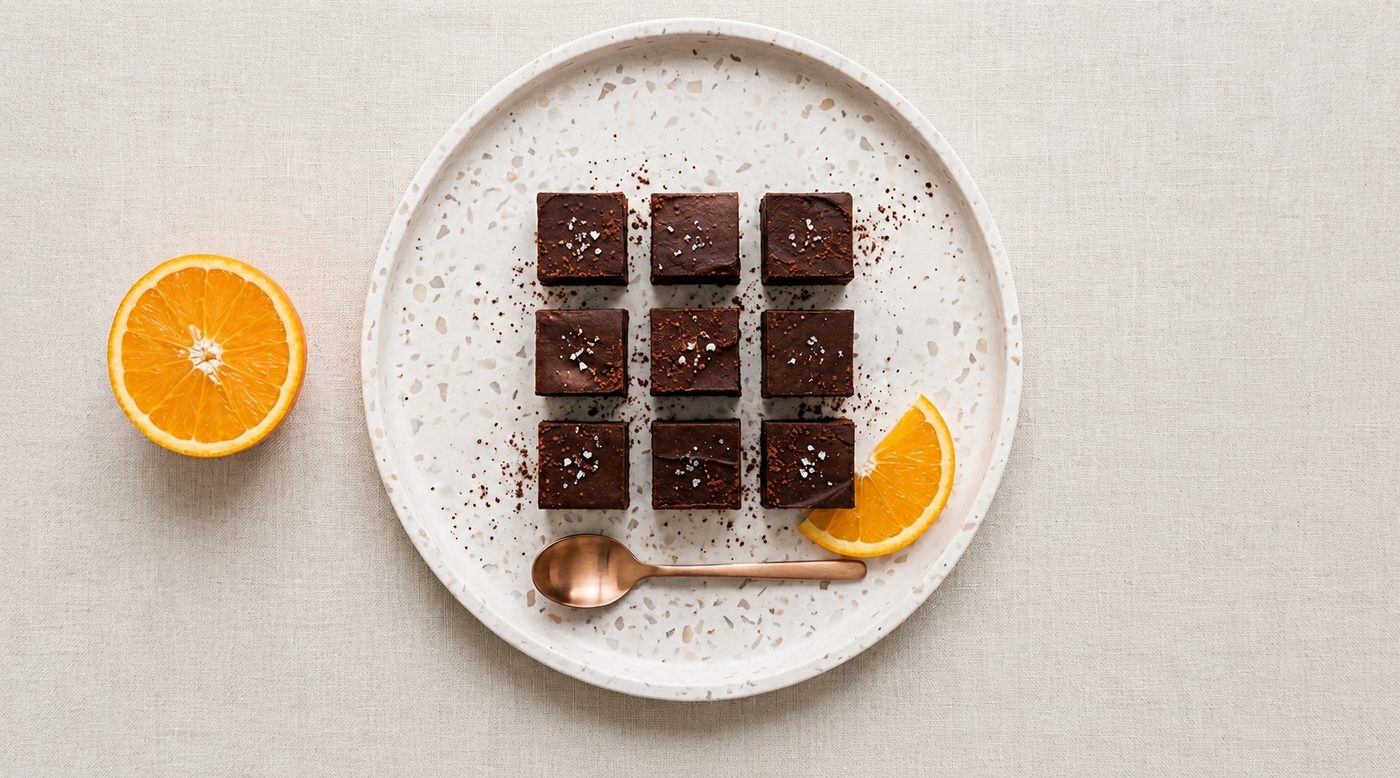 Katy’s easy raw cacao fudge cut into squares